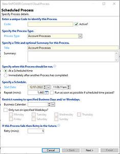 Setting a Schedular Entry